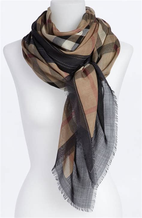burberry printed cotton oblong scarf